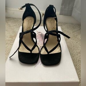 Elegant Black Strappy Heels